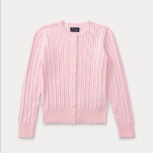Mini cable cotton cardigan